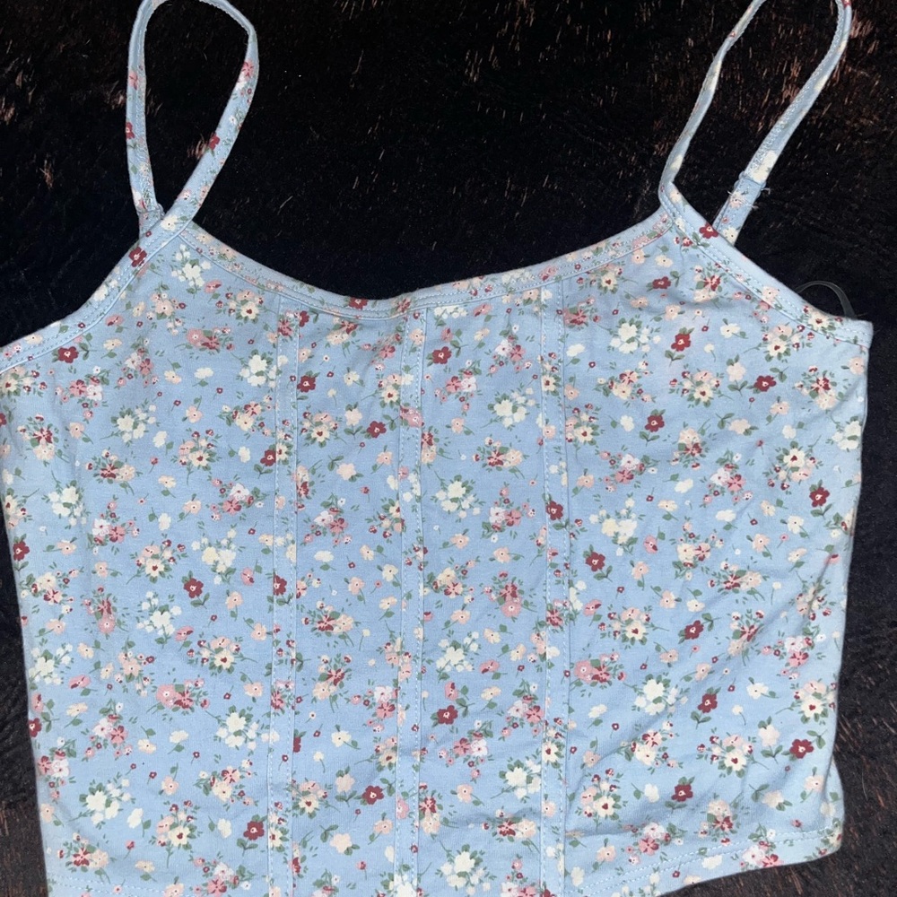 Tilly's Light Blue Floral Camisole